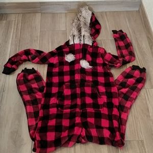 Secret Treasures Sleepwear Buffalo Plaid winter Onsie 🎄⛷️🏂❄️
